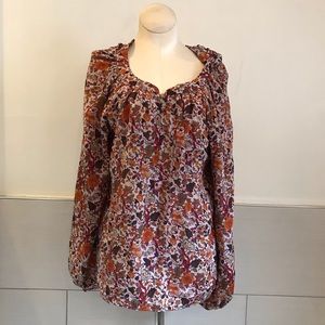 Madewell x Karen Walker Silk Floral Blouse